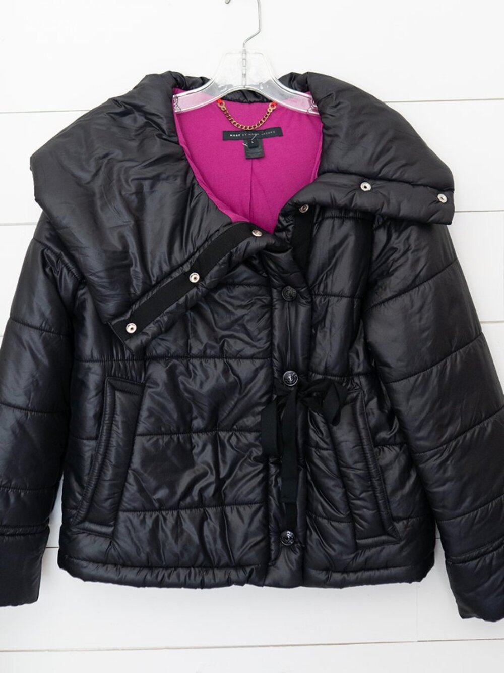 Marc by Marc Jacobs Black Quilted Puffer Coat Sz Large L New NWOT Women's Jacket